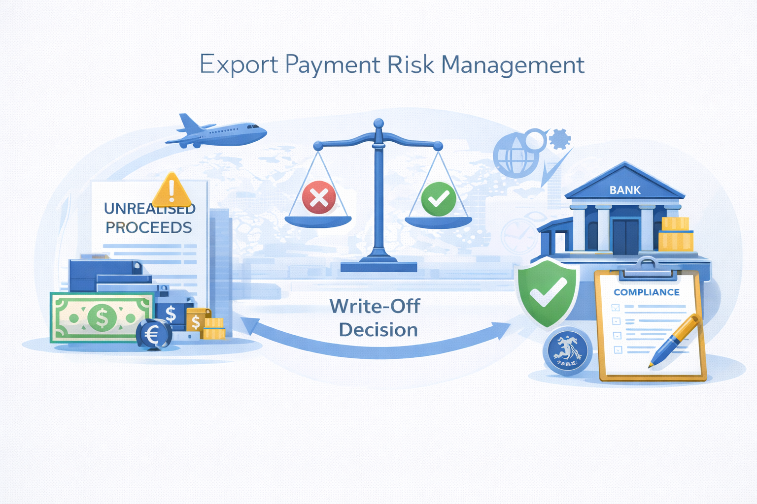 Write Off Visual Write-off rules for unrealised export proceeds